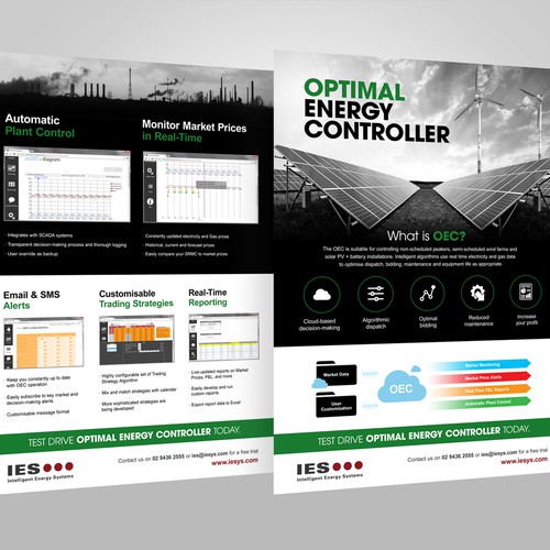 Handout design with the title 'Flyer for a software product'
