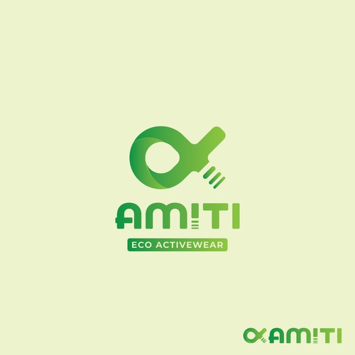Alpha logo with the title 'Amiti - Bold feminine logo.'
