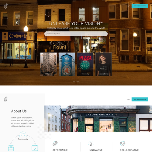 Big image website with the title 'Website Design for Brand store'