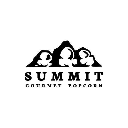 Popcorn logo with the title 'Gourmet Popcorn'