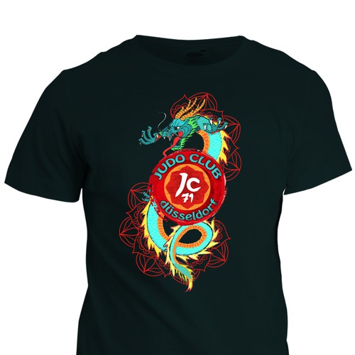 Dragon t-shirt with the title 'Diseño para estampado'