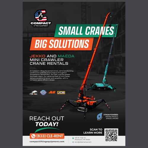 Crane design with the title 'Flyer Catalog '