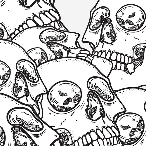Skull illustration with the title 'Skull'