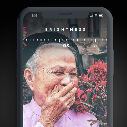 UI design with the title 'iPhone Photo Editting'