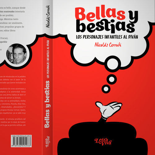 University design with the title 'Personajes infantiles al diván'