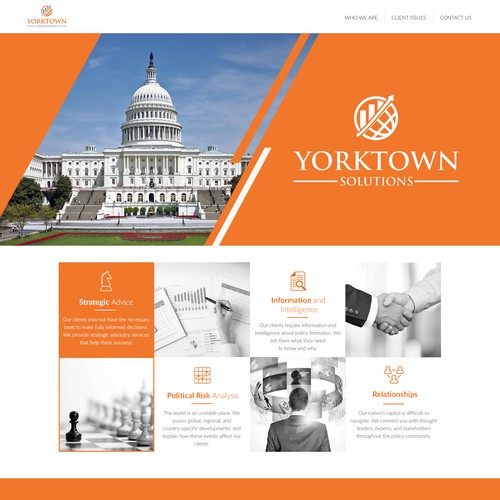 Political design with the title 'Yorktown Solutions'