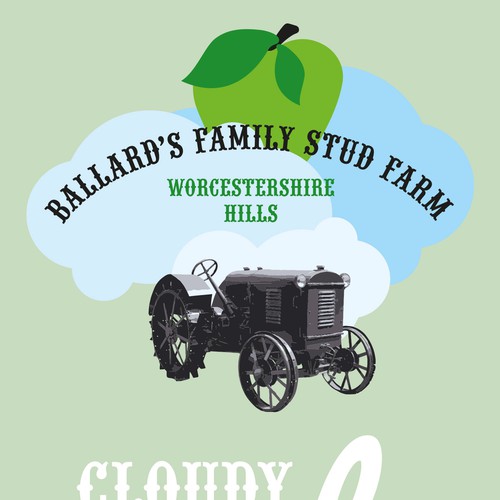 Juice label with the title 'Create innovative design for traditional apple juice company'