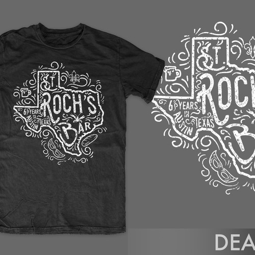 Bar t-shirt with the title 'St. Roch's Bar'