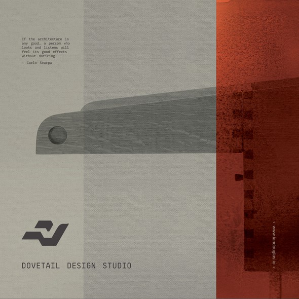 Authentic brand with the title 'Minimalist, meaningful mark for Dovetail Design Studio'