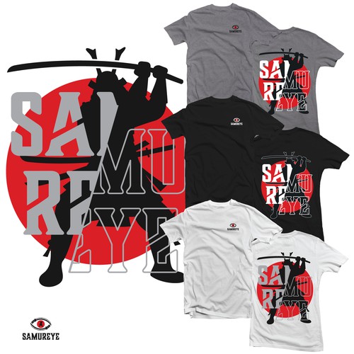 Red t-shirt with the title 'Samurai T-Shirt '