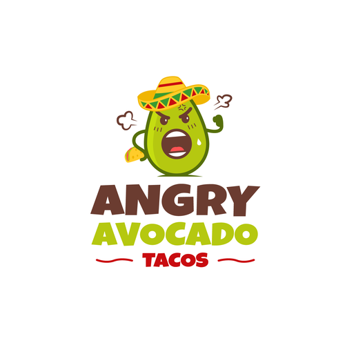 Emoticon logo with the title 'Modern playful logo for quick-service taco restaurant with a full bar. It's target audience will be families on vacation and local families.'