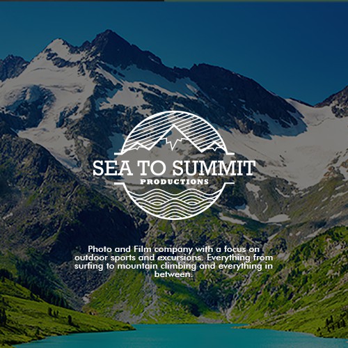 Mountain logo with the title 'Outdoor Photo and Film company logo'