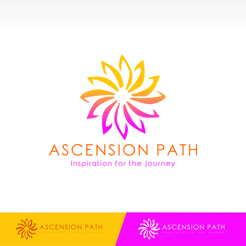 Magenta design with the title 'Radiant Logo design for Ascension Path '