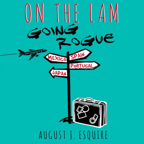 Paperback book cover with the title '- ON THE LAM - nonfiction, traveling book'