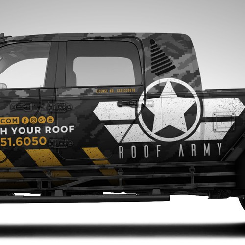 Roof design with the title 'Badass Truck Design for Roof Company'