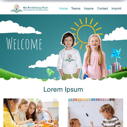 Preschool design with the title 'kids education'