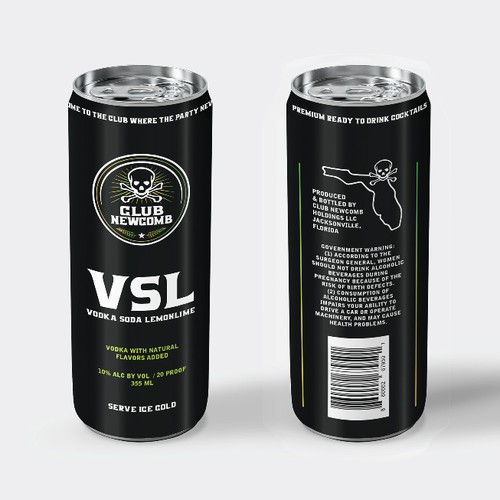 Can label with the title 'Product Packaging - Ready To Drink Cocktail '