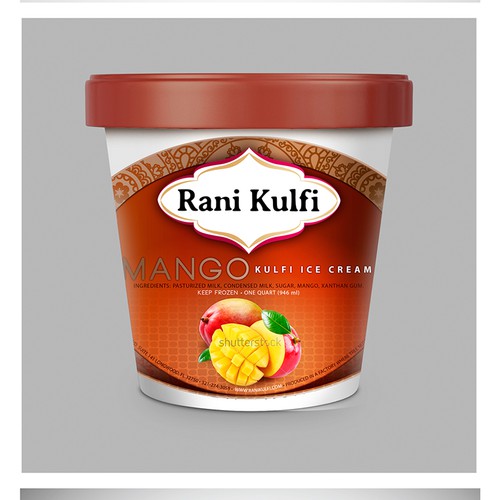 Ice cream label with the title 'Ice Cream Design'