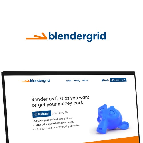 Blender logo with the title 'blendergrid'