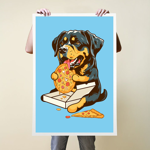 art ideas cute Cute artwork with the title 'Dog & Food'