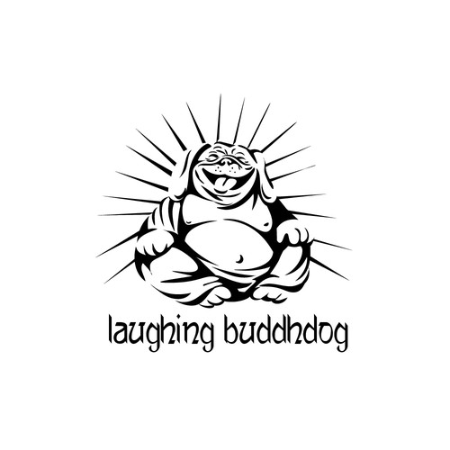 Bulldog logo with the title 'Laughing Buddhdog'