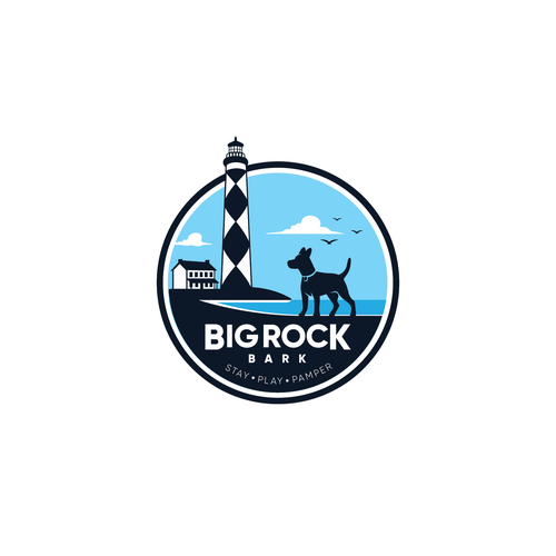 Resort logo with the title 'Big Rock Bark'