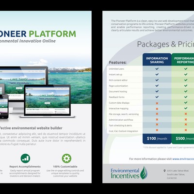 New Environmental Website Builder - 2-Page Promotional Flyer Needed!