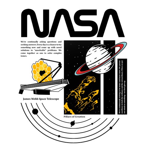 Universe design with the title 'NASA'