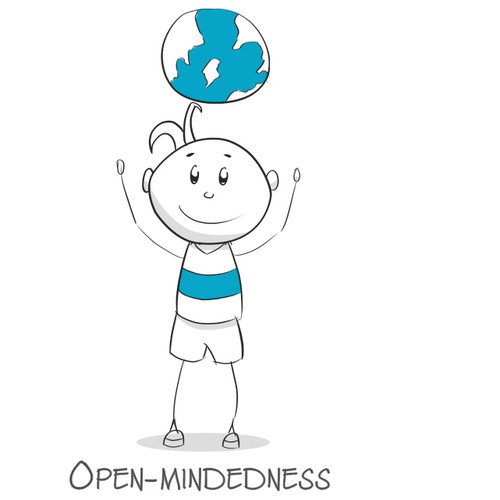 Inspirational artwork with the title 'Student-friendly character illustrations'