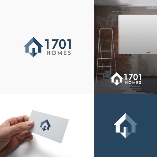 Renovation design with the title '1701 HOMES LOGO'