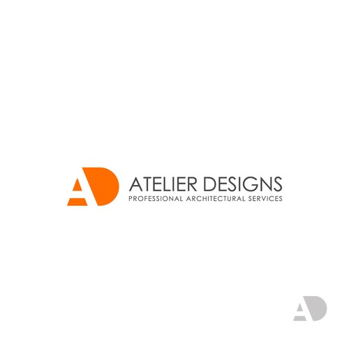 Orange brand with the title 'A+D Logo Design Symbol'