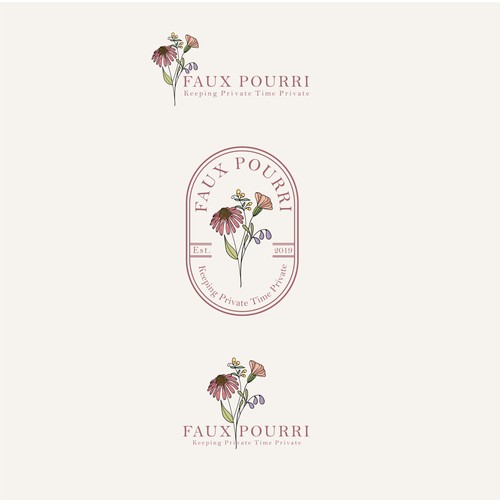 Apothecary logo with the title 'Faux Pourri'