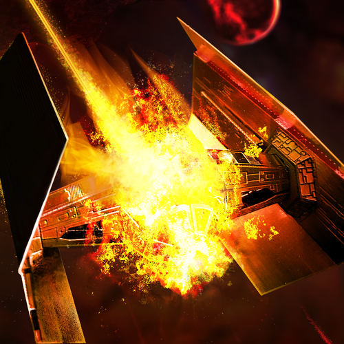 Star Wars artwork with the title 'Entry for contest Star Wars Illustrations for X-wing Miniature Boardgame'