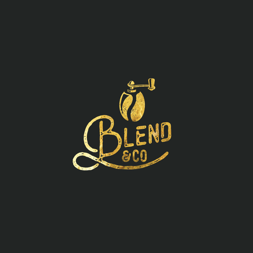 Blender logo with the title 'Logo for coffee kiosk'