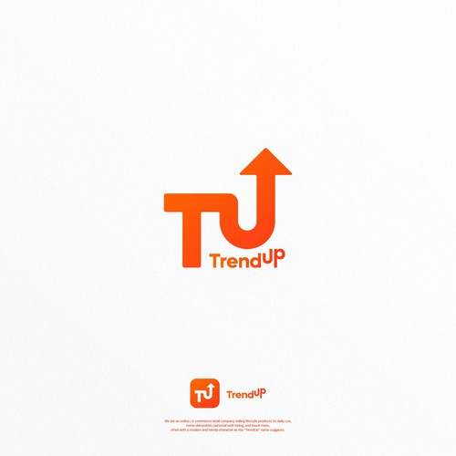 Online shop design with the title 'TrendUp'