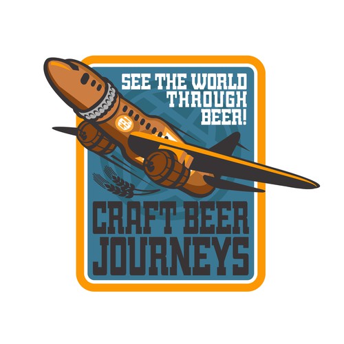 Travel brand with the title 'Craft beer Journey Logo Design Entry'