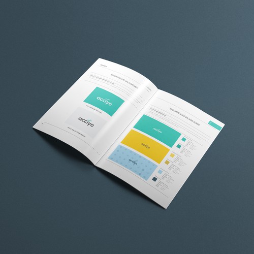 Guide design with the title 'Elegant Brand Guide for Startup'