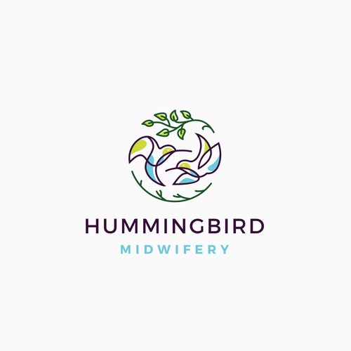 Platinum logo with the title 'hummingbird midwifery'