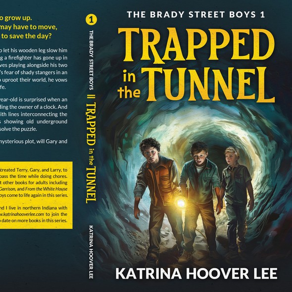 Book cover with the title 'Trapped in the Tunnel'