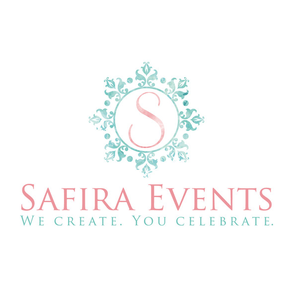 Planner logo with the title 'watercolor effect wedding planner'