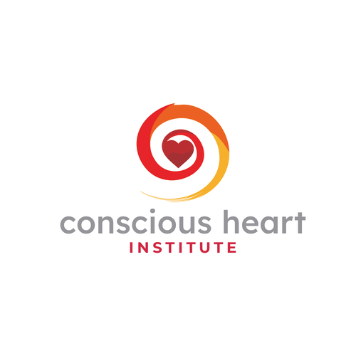 Swirl design with the title 'logo concept conscious heart institute'
