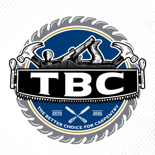 Saw blade logo with the title 'TBC (The Better Choice for Carpentry)'