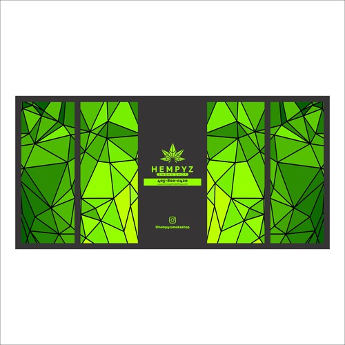 Facade design with the title 'Modern Bong Store Front Design'