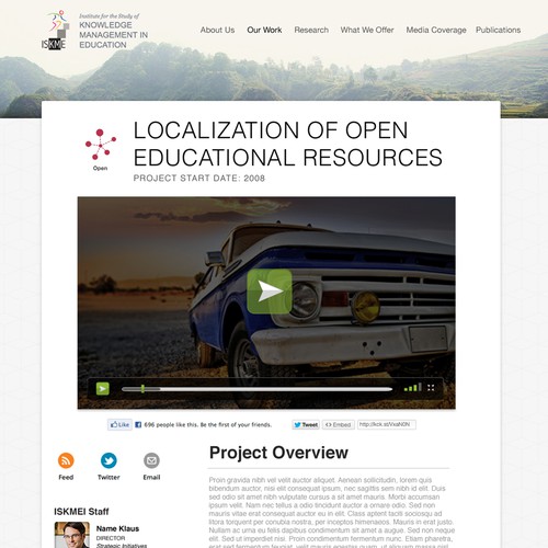 Photography website with the title 'ISKME'