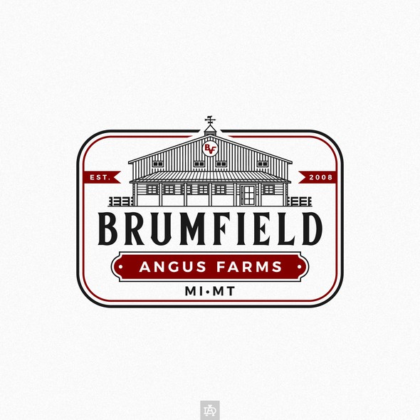 Angus logo with the title 'Brumfield Angus Farms Beef logo'