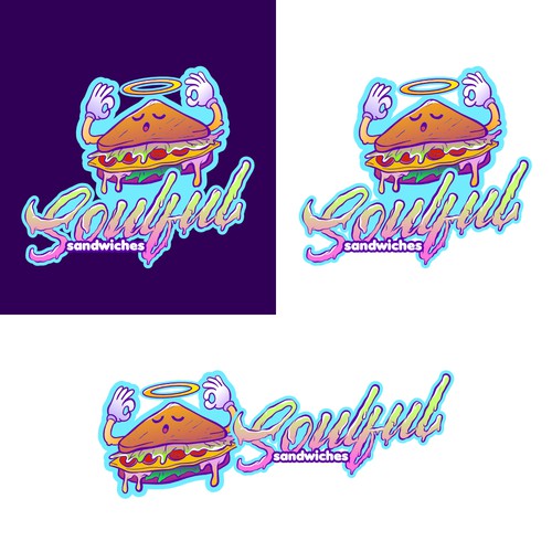 Sandwich shop logo with the title 'Sandwich Mascot Logo'