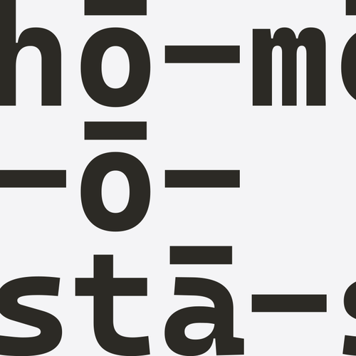 Bottle packaging with the title 'homeostasis'