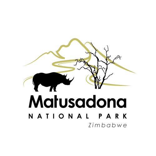 National park logo with the title 'AFRICAN NATIONAL PARK LOGO'