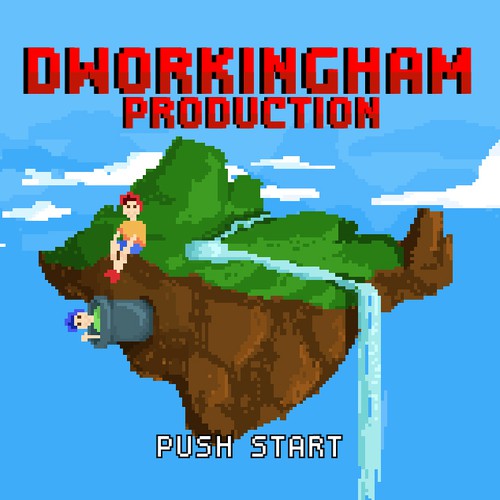 Pixel artwork with the title 'Dworkingham Productions'