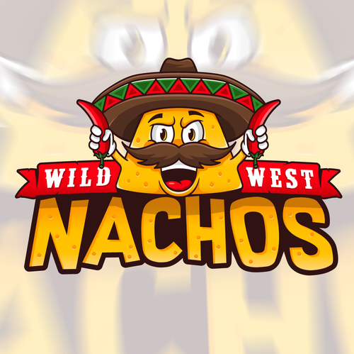 Food truck logo with the title 'Logo/Mascot Wild West Nachos'